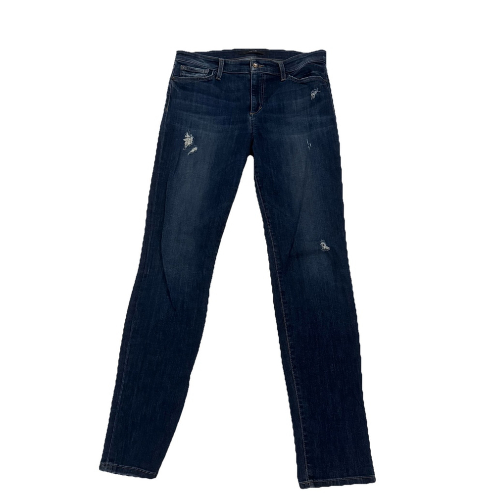 Joe’s Jeans Straight Leg Nellie Distressed Jeans Dark Medium Wash Women Size:31 - Picture 2 of 11